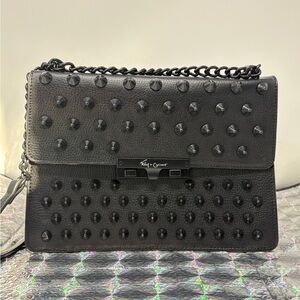 Foley + Corinna Black Studded Shoulder Bag